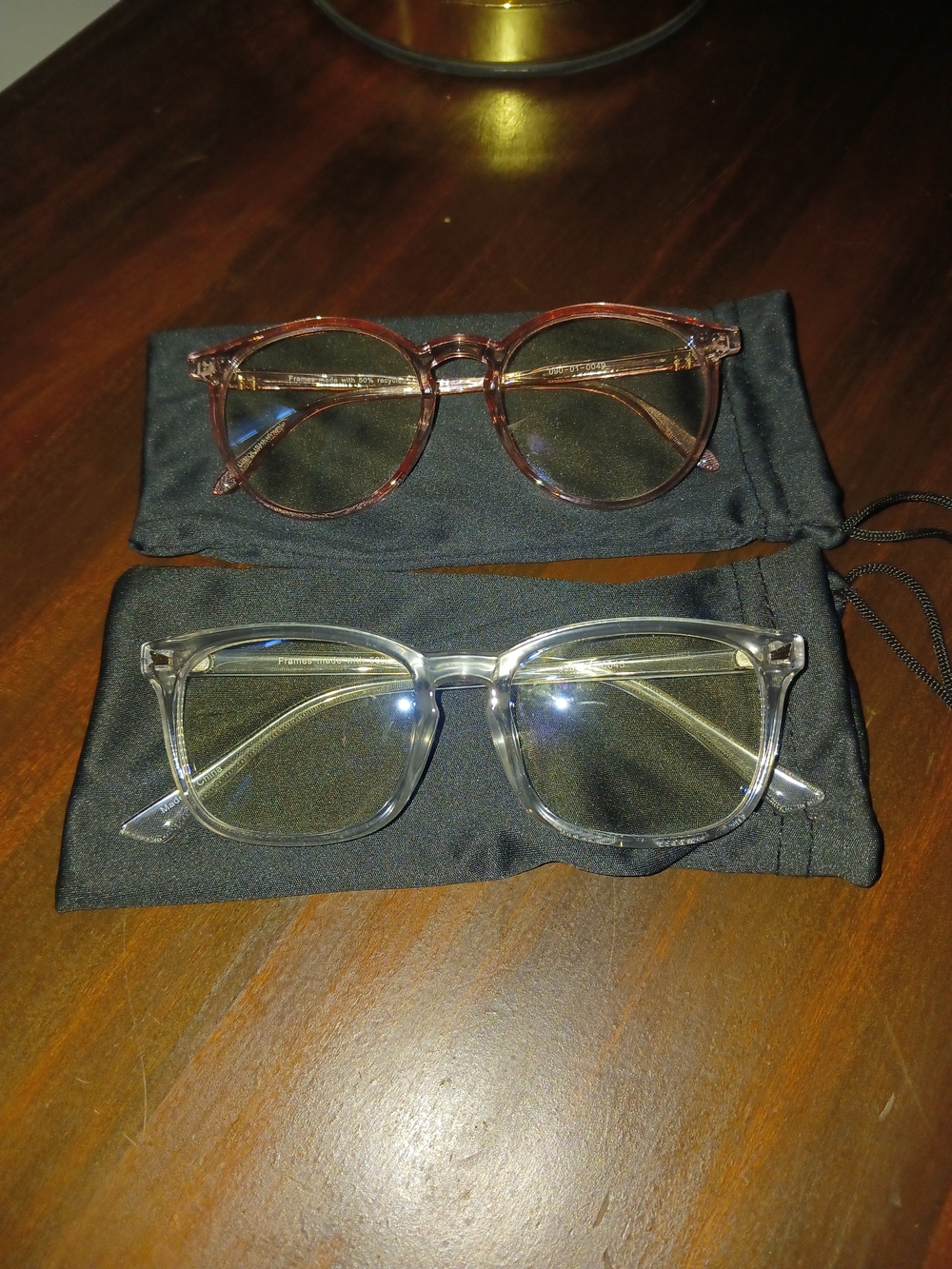 Lot Of 2 Blue Light Glasses Clear Pink